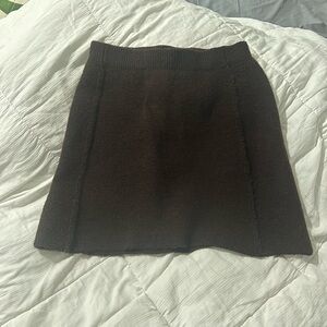 Brand new rich mocha brown Zara knit skirt